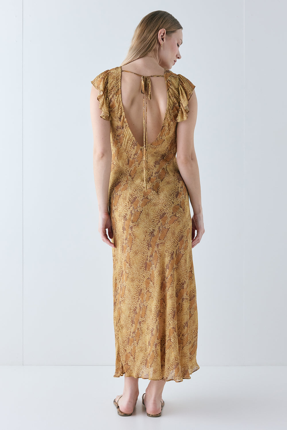 Etta Sheer Maxi Dress Snake