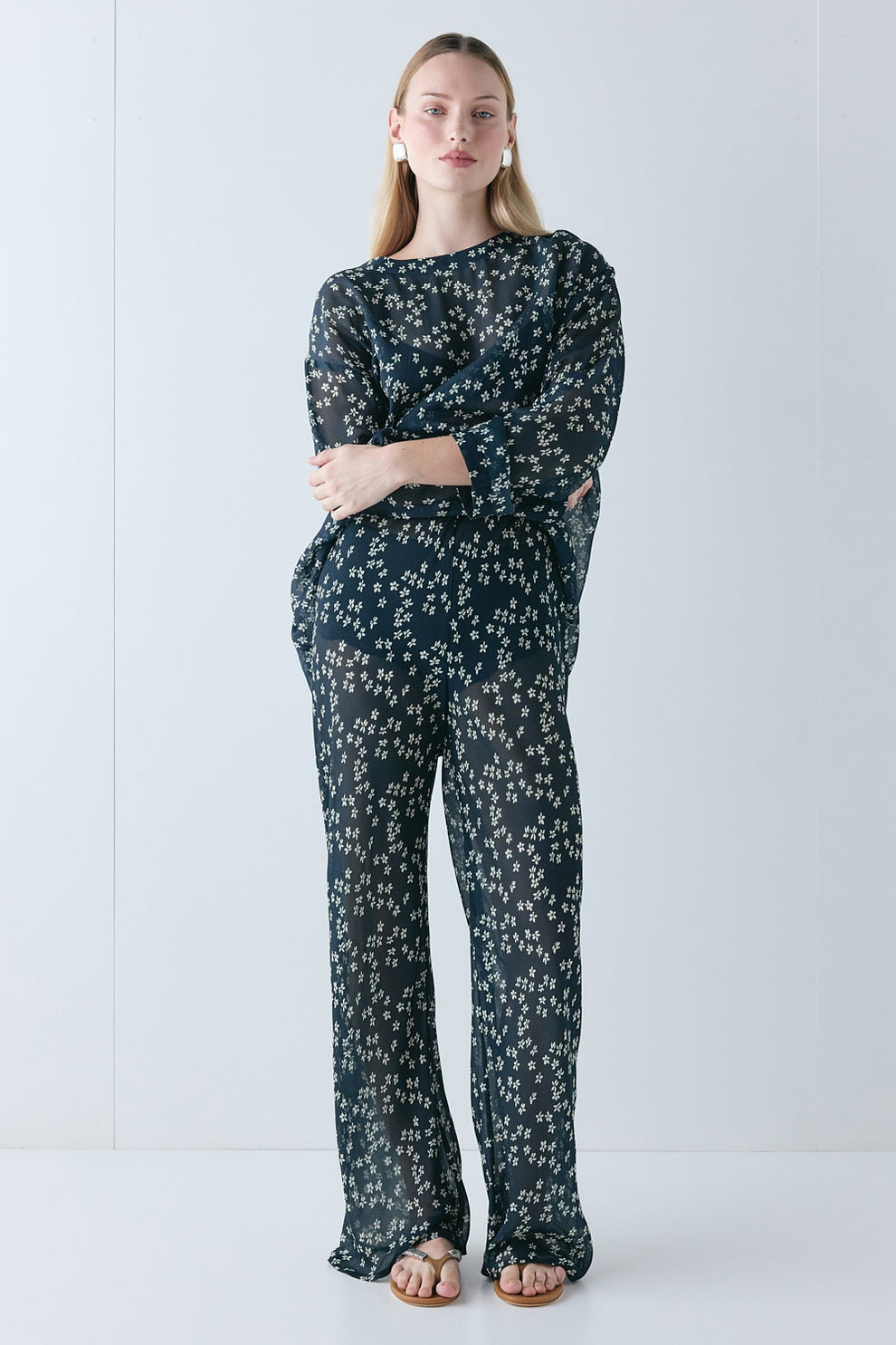 Remi Sheer Pants Meadow 