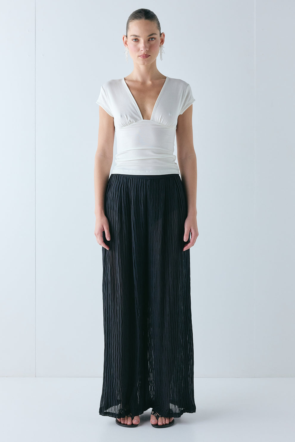 Gia Sheer Pants Black - size:Zhenya:AU 6 / US 2