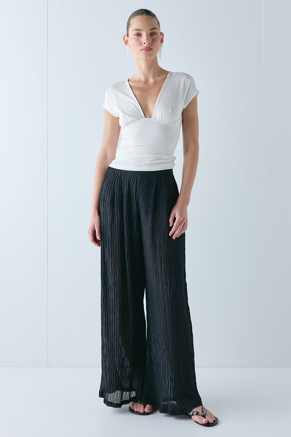 Gia Sheer Pants Black 