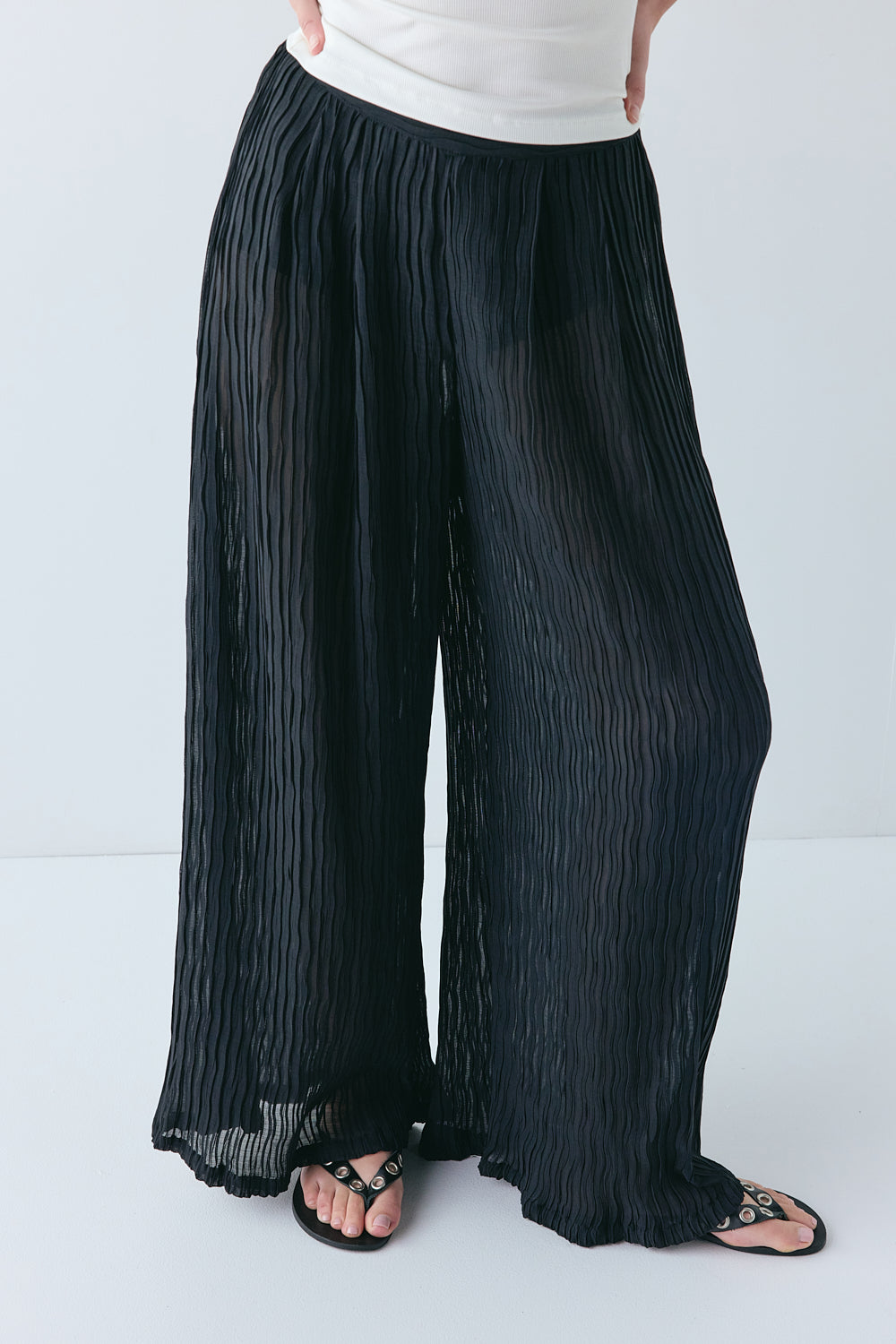 Gia Sheer Pants Black 