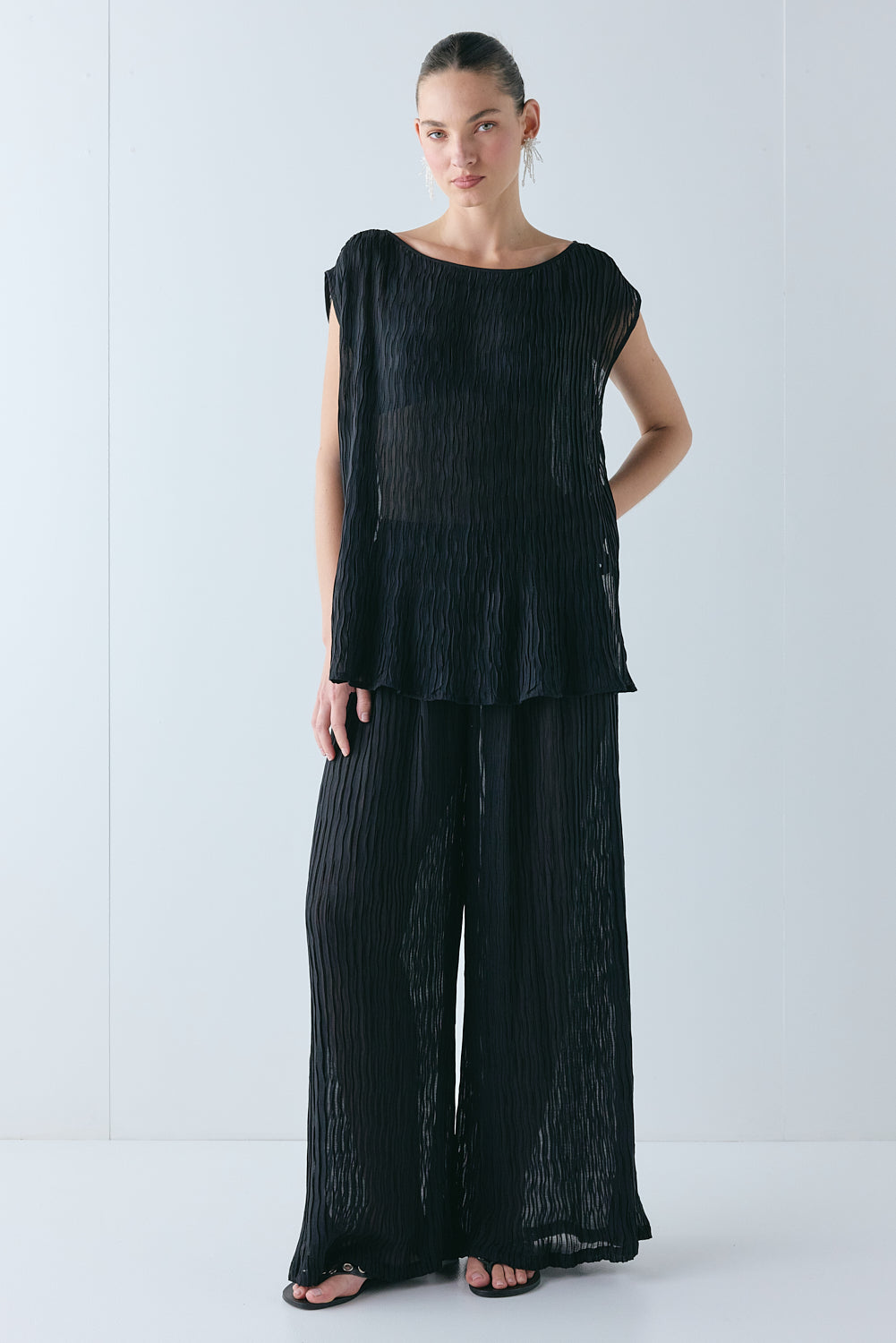 Gia Sheer Pants Black 