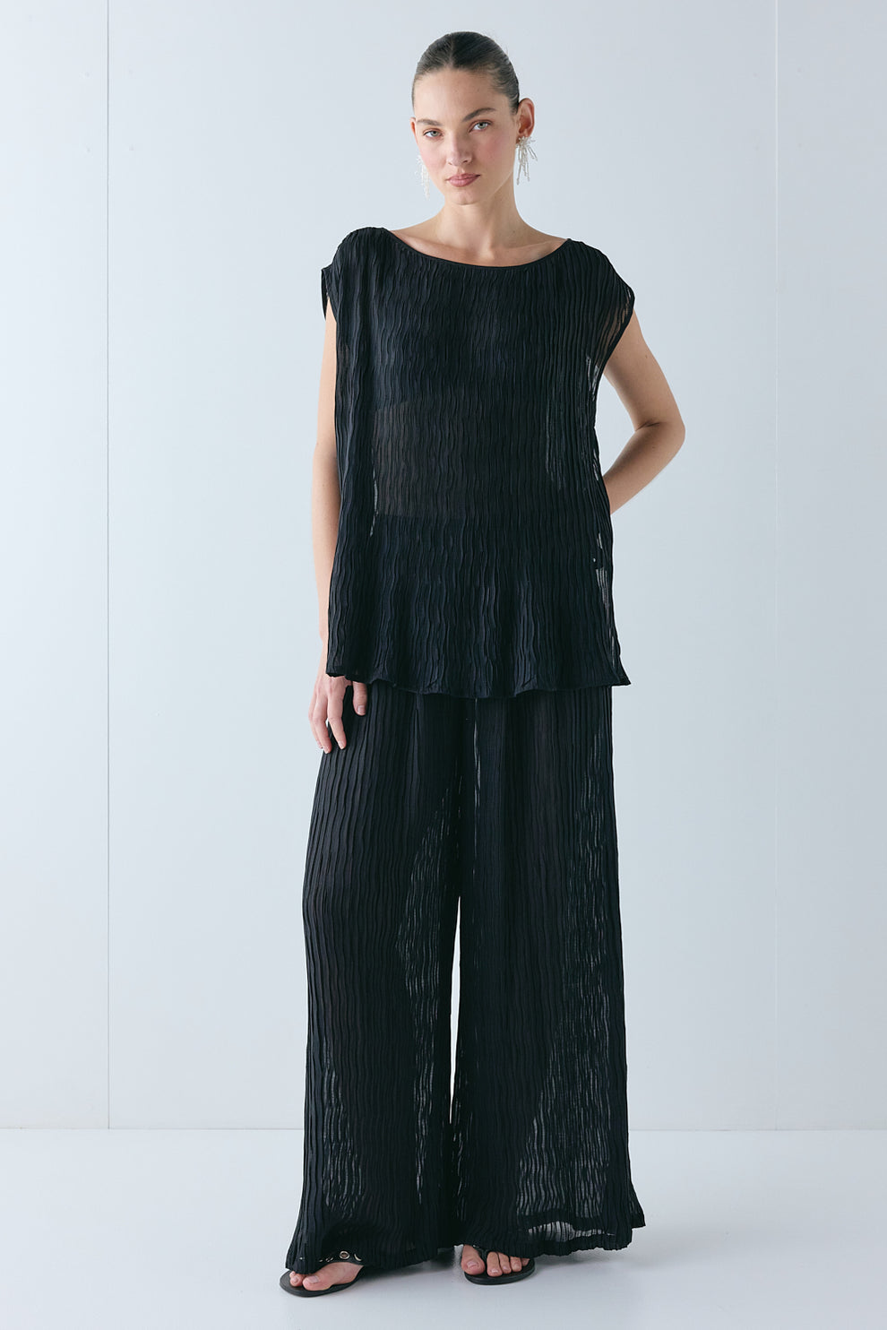 Gia Sheer Pants Black 
