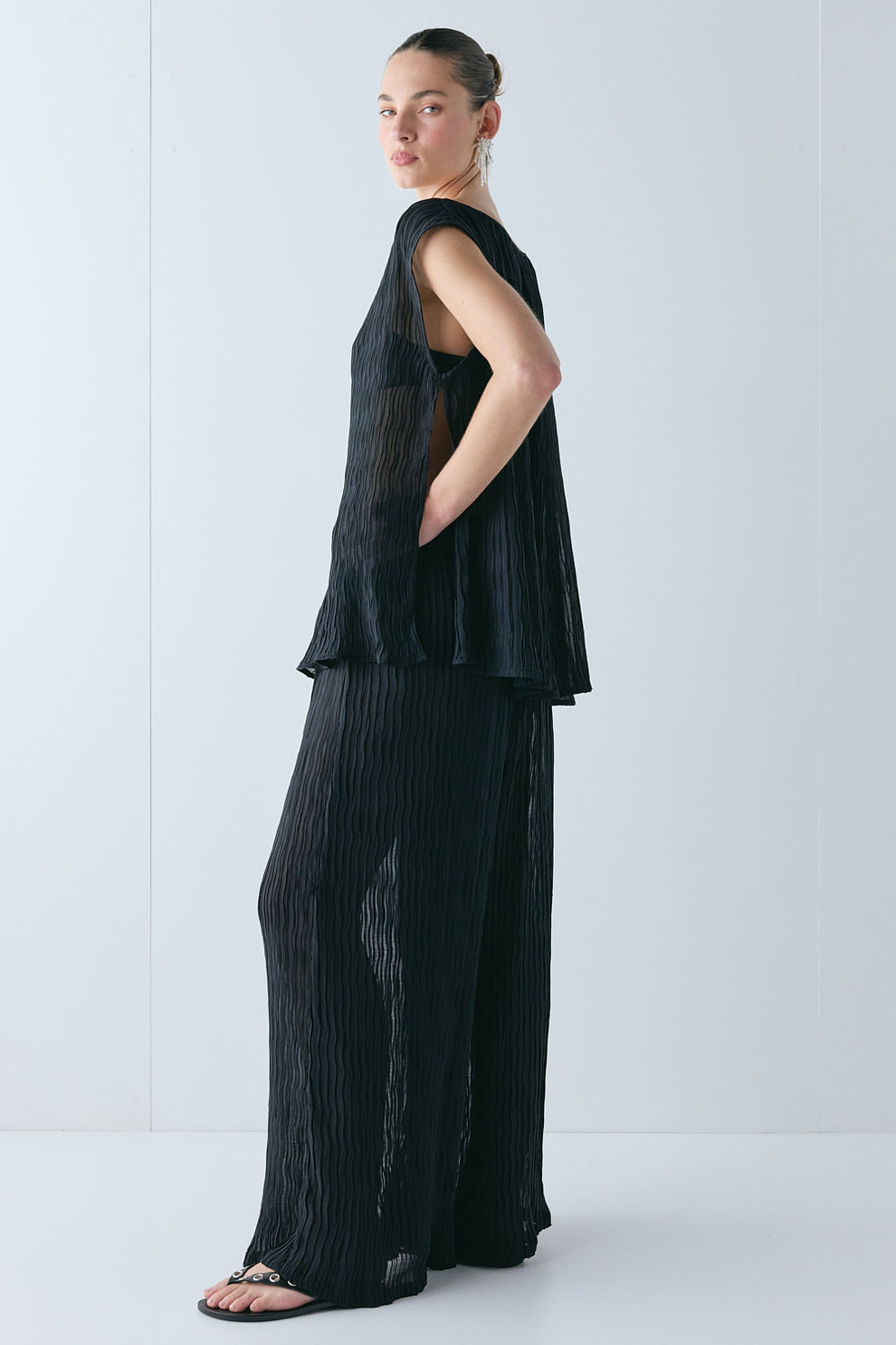 Gia Sheer Pants Black 