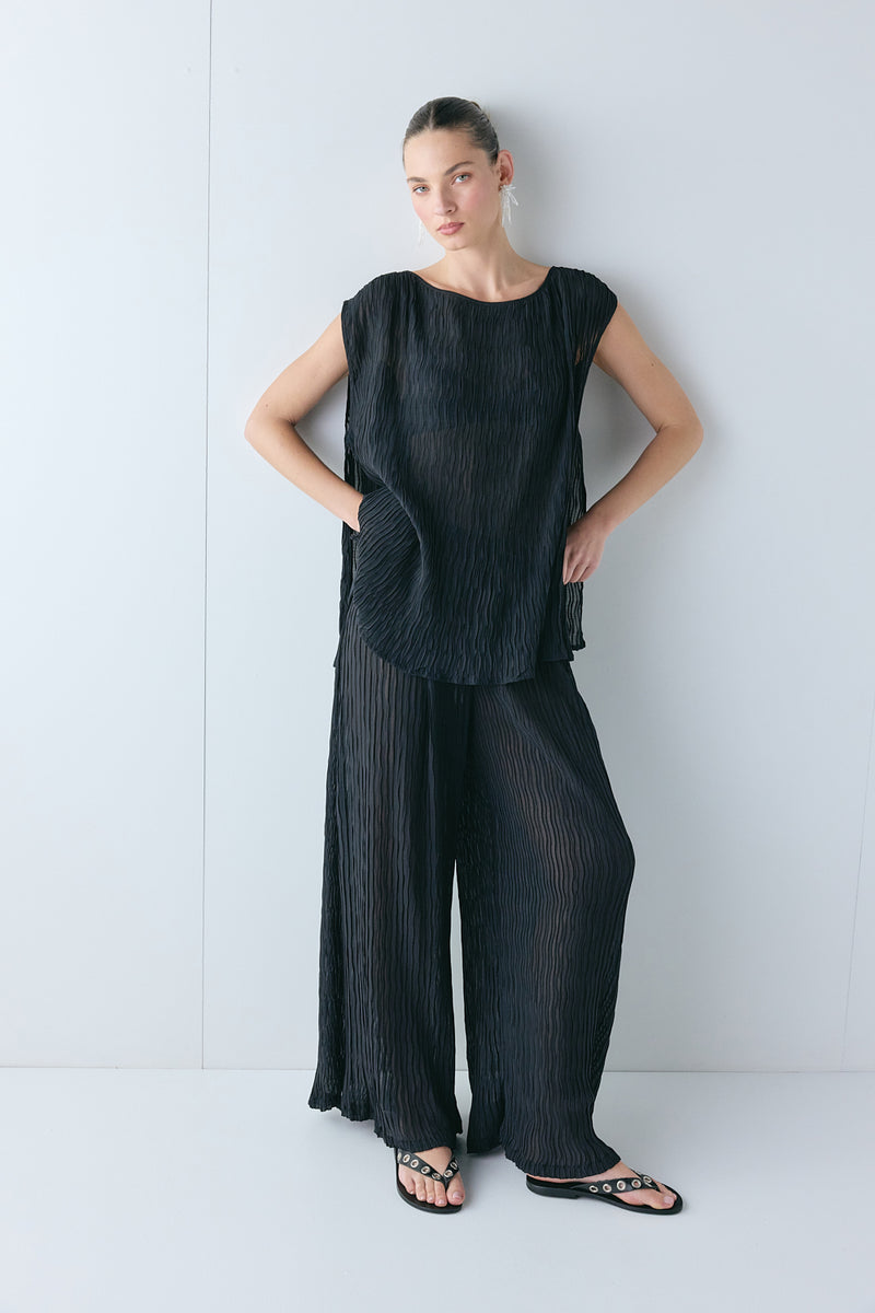 Gia Sheer Pants Black 