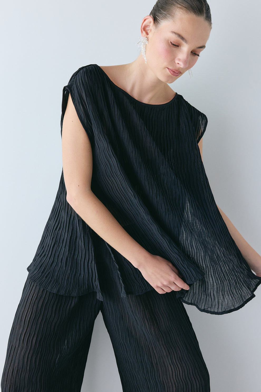 Claudia Sheer Top Black