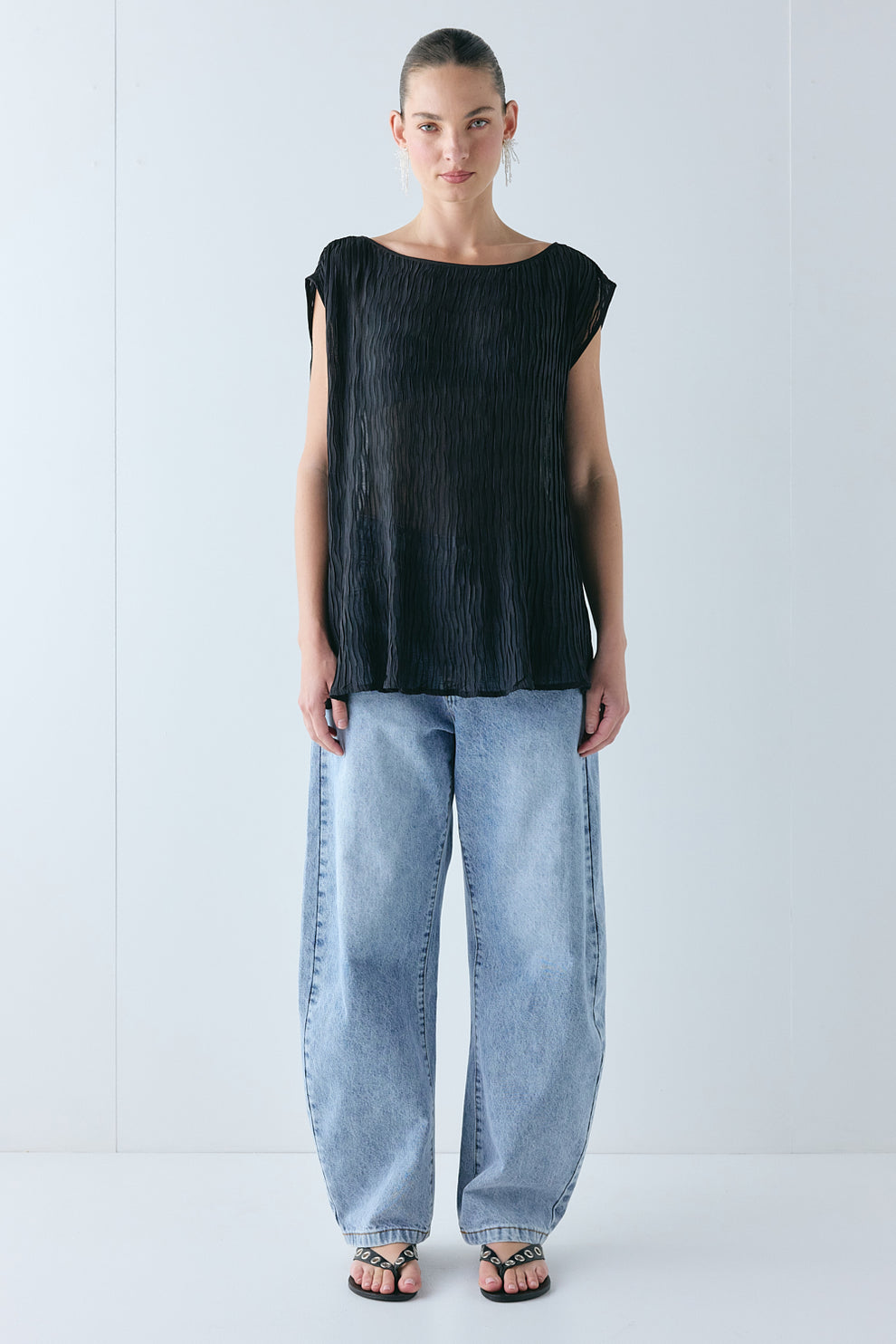 Claudia Sheer Top Black
