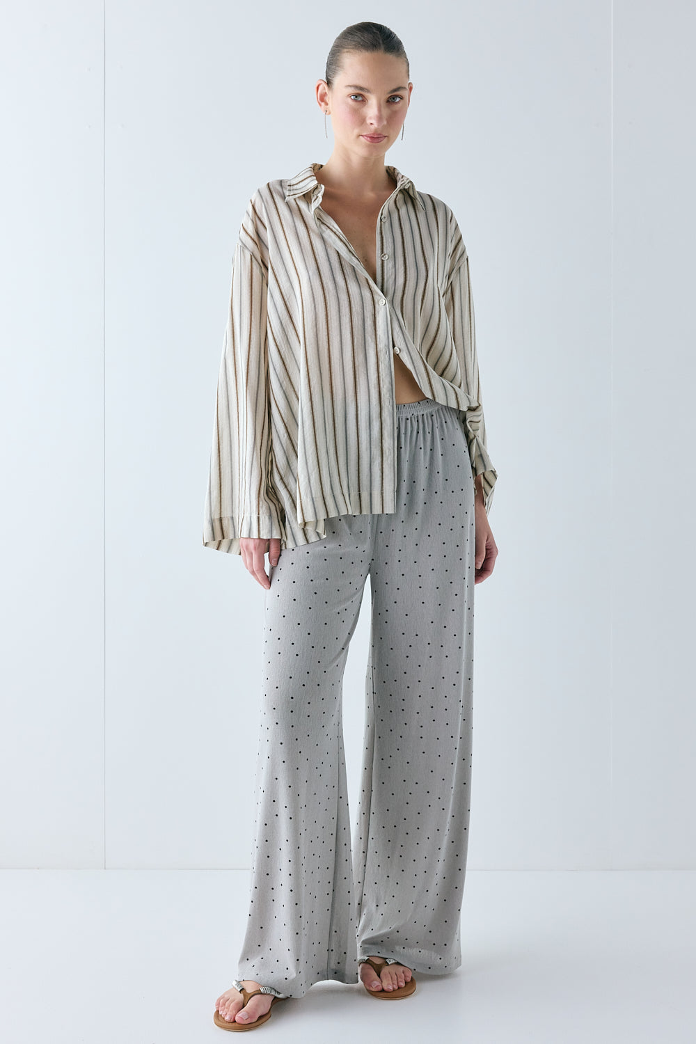 Vale Shirt Brown Stripe 