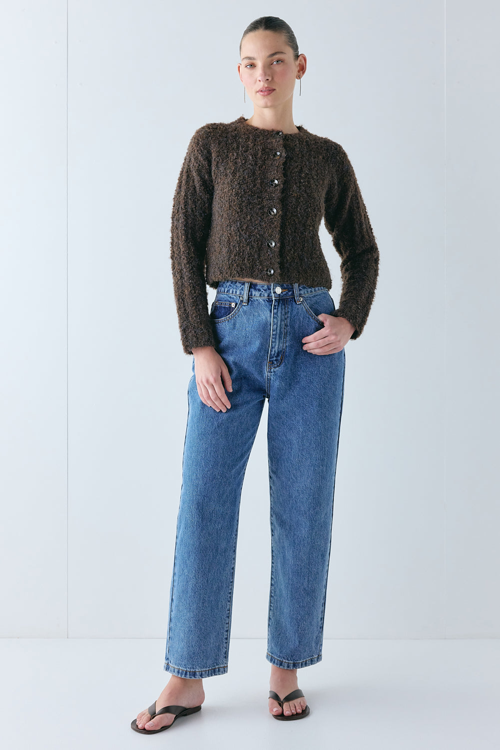 Louis Knit Cardigan Chocolate