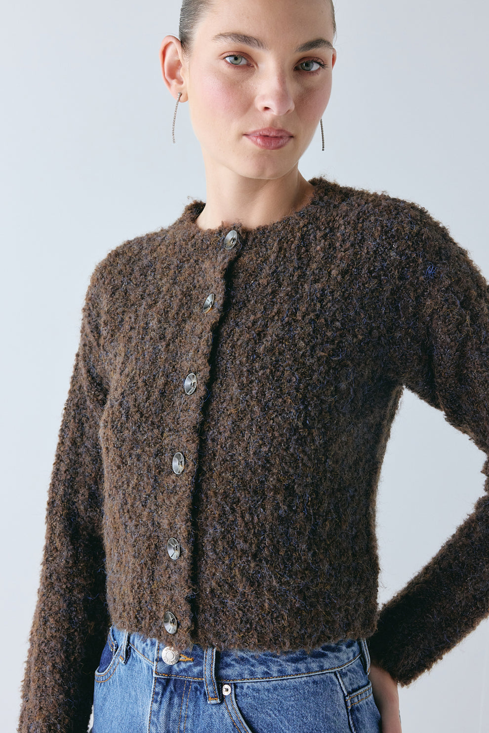 Louis Knit Cardigan Chocolate