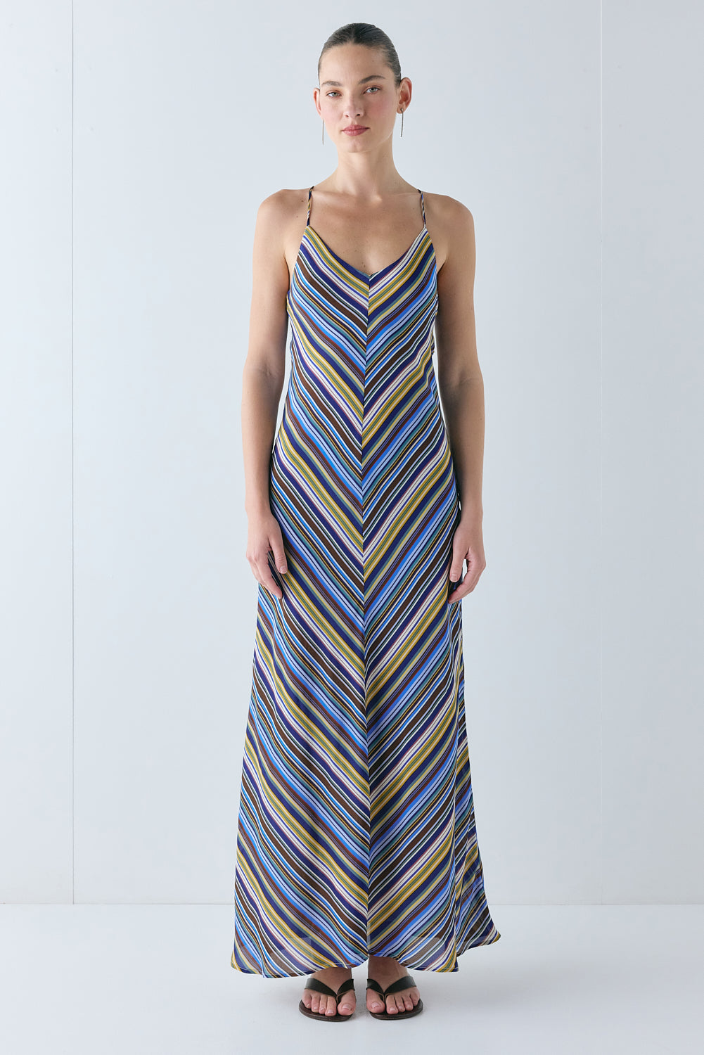 Jasmin Maxi Dress Stripe - size:Zhenya:AU 6 / US 2