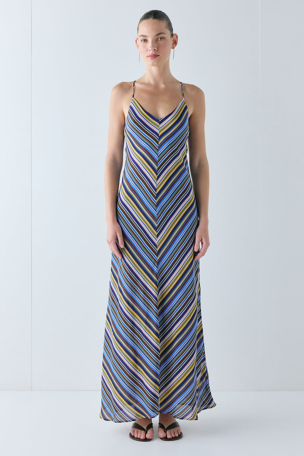Jasmin Maxi Dress Stripe - size:Zhenya:AU 6 / US 2