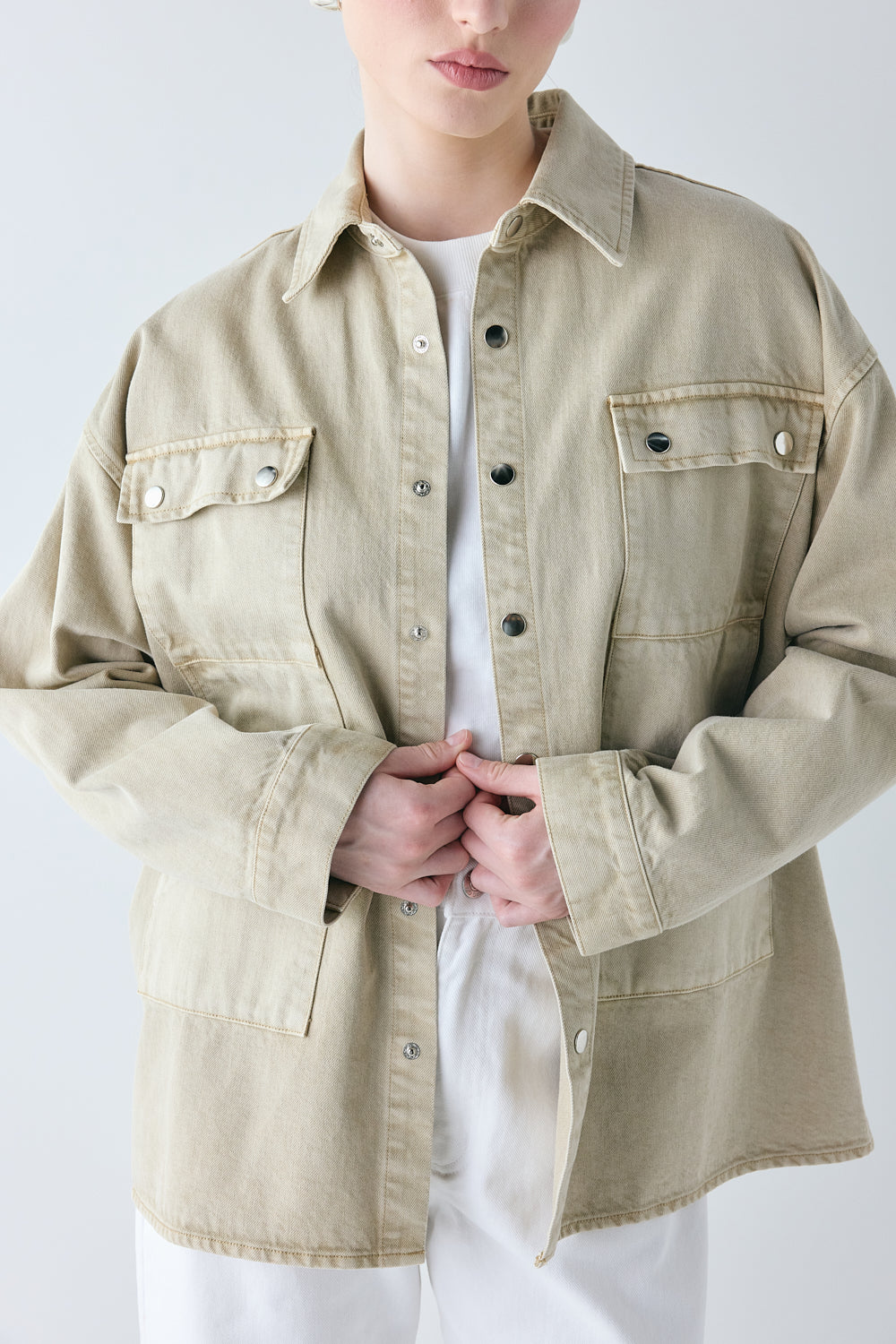 Rafa Denim Utility Shirt Ecru 