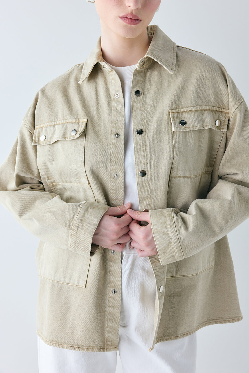 Rafa Denim Utility Shirt Ecru 