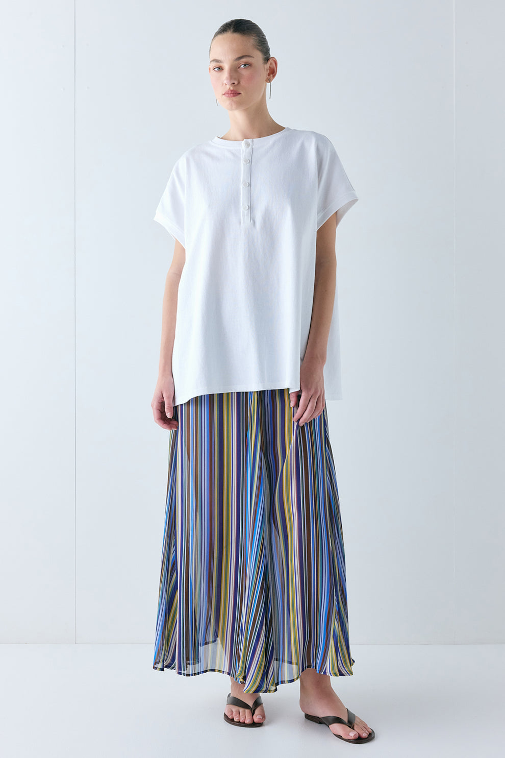 Sadie Sheer Maxi Skirt Stripe