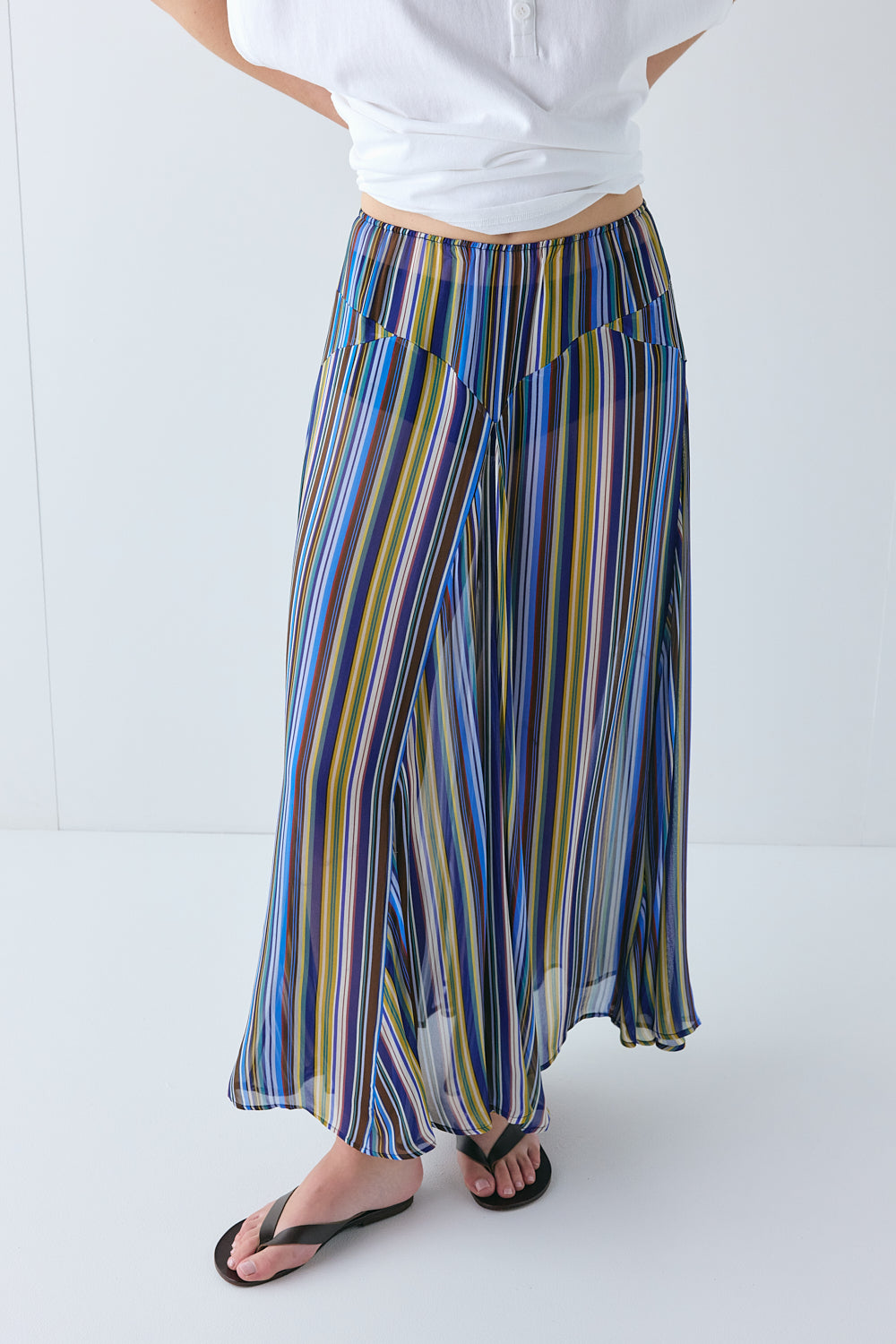 Sadie Sheer Maxi Skirt Stripe
