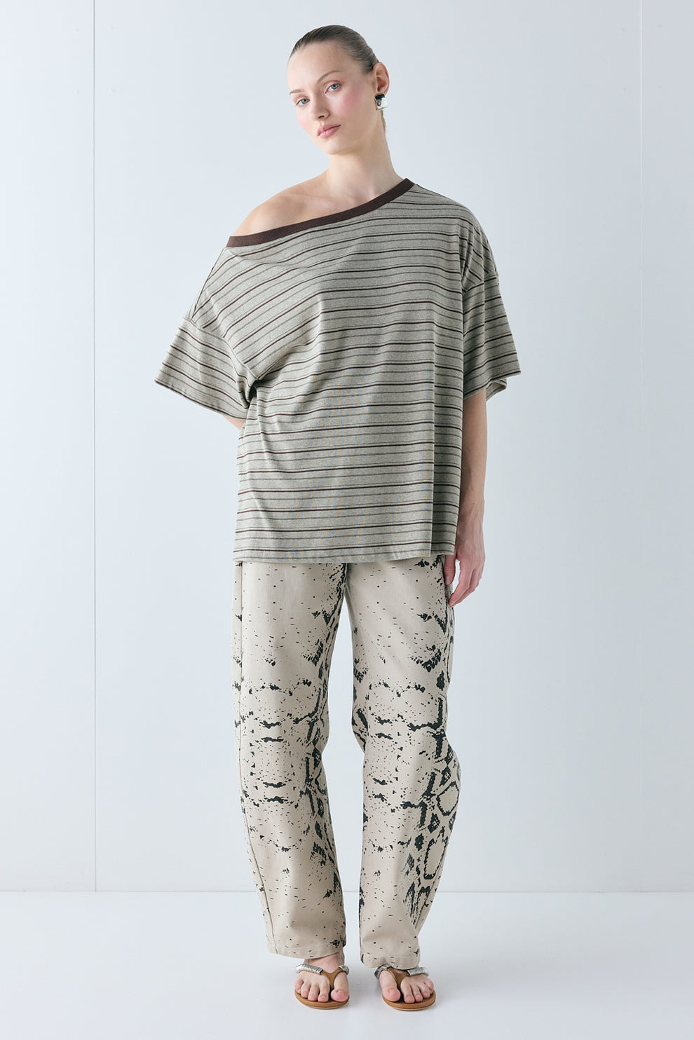 Blake Tee Brown Stripe