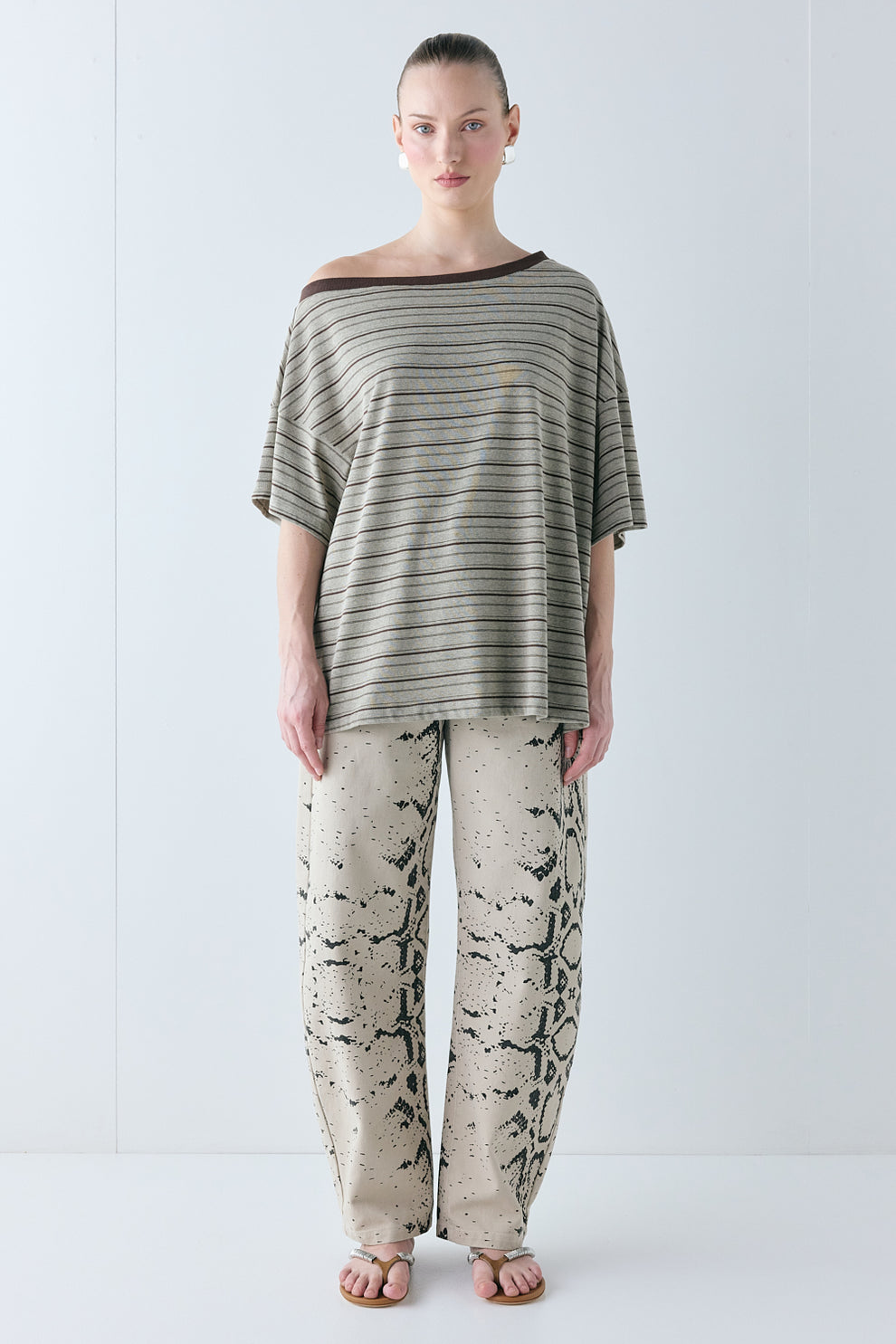 Blake Tee Brown Stripe