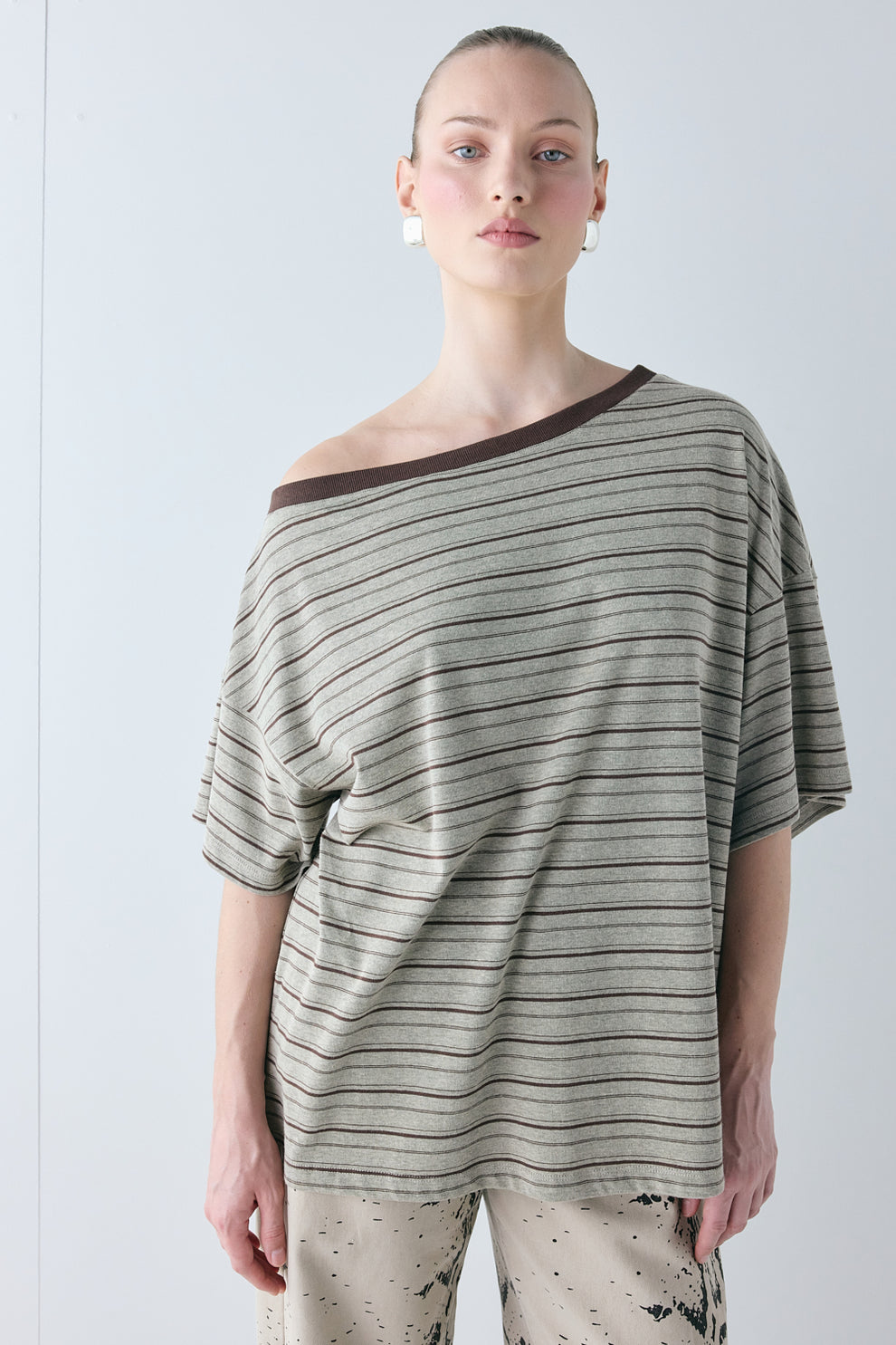Blake Tee Brown Stripe