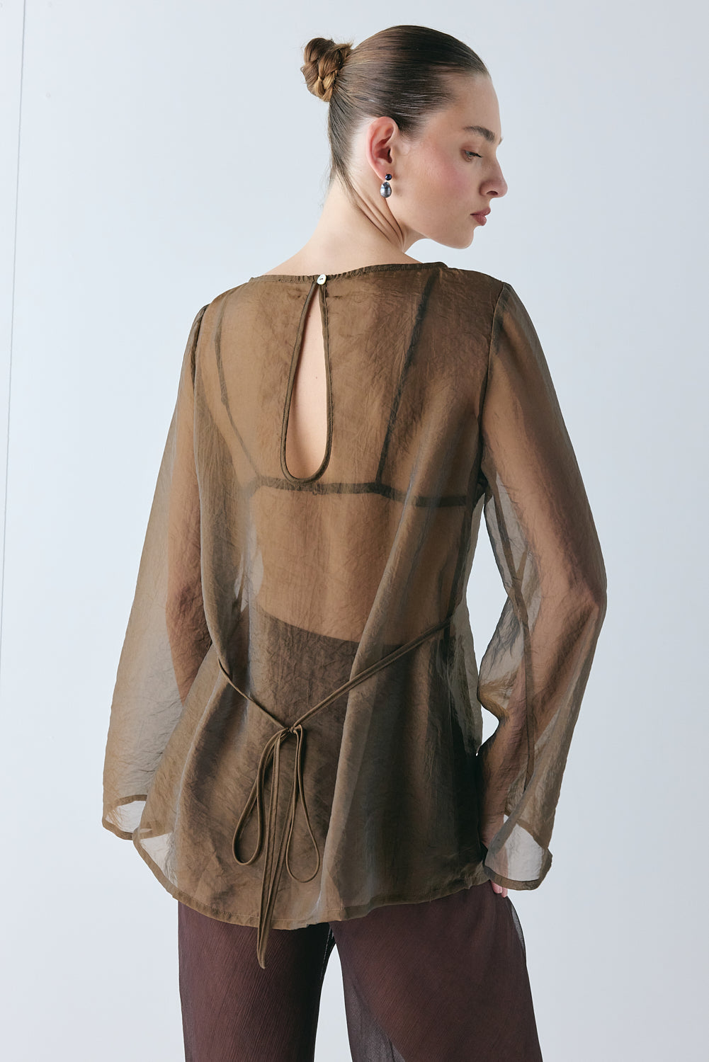 Leni Sheer Top Chocolate 