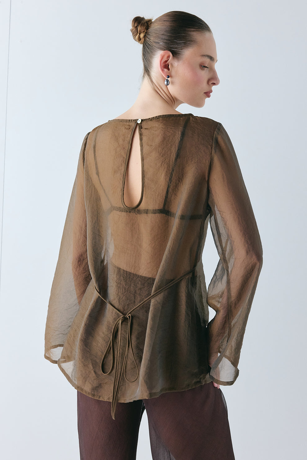Leni Sheer Top Chocolate 