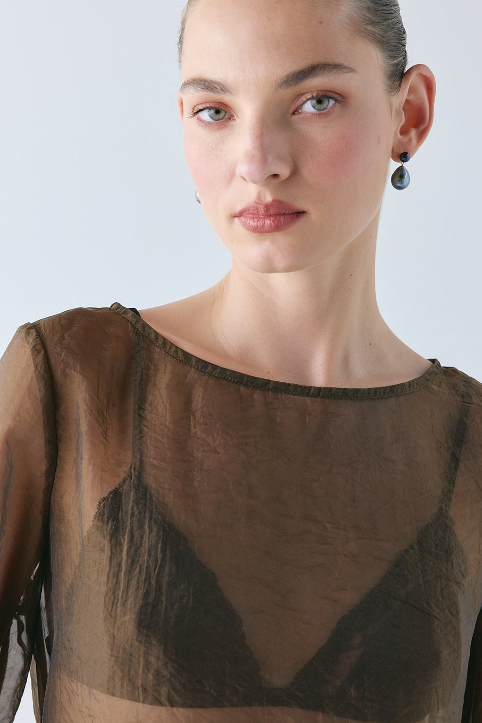 Leni Sheer Top Chocolate 
