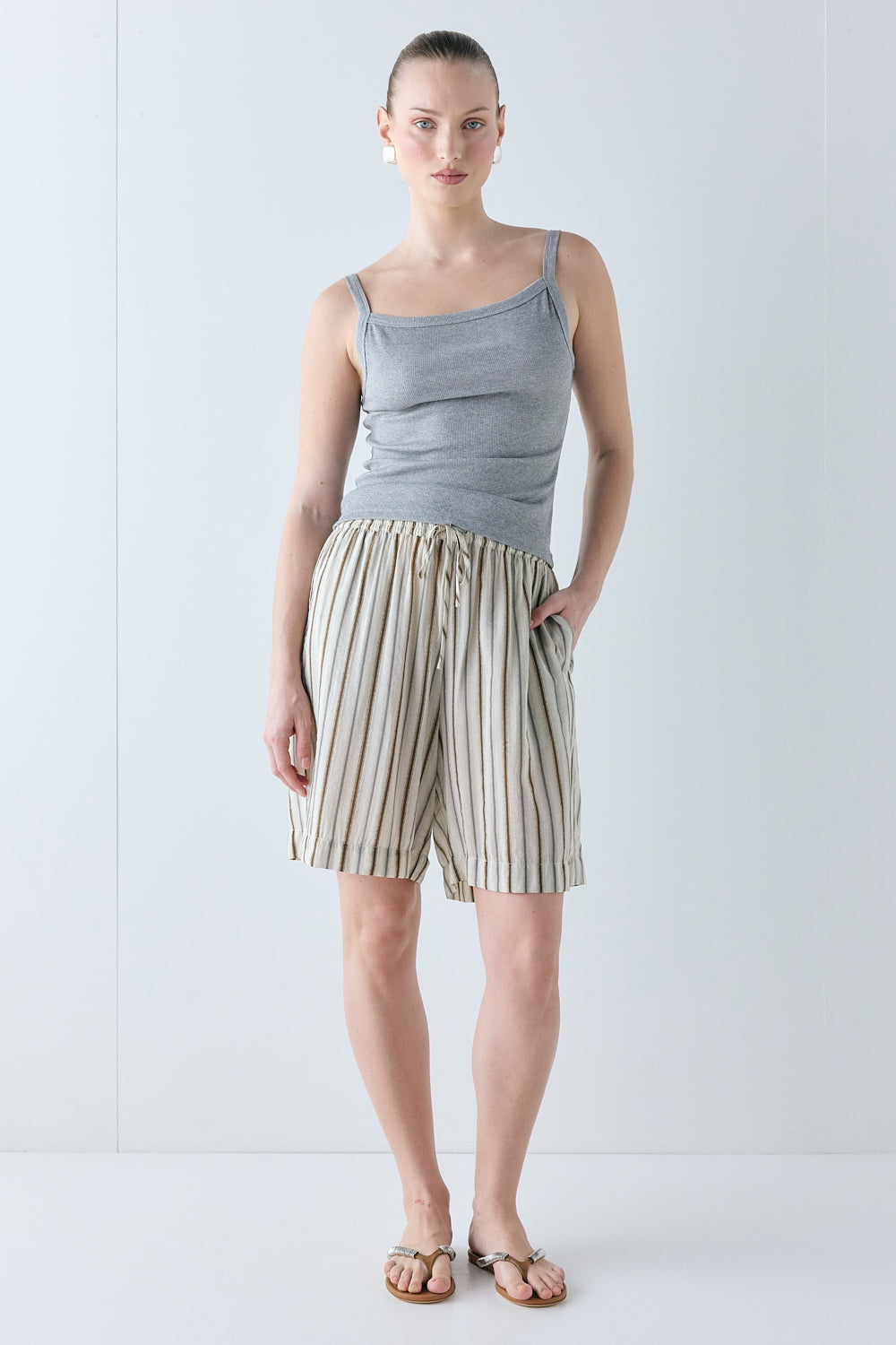 Astra Shorts Brown Stripe - size:Mira:AU 8 / US 4