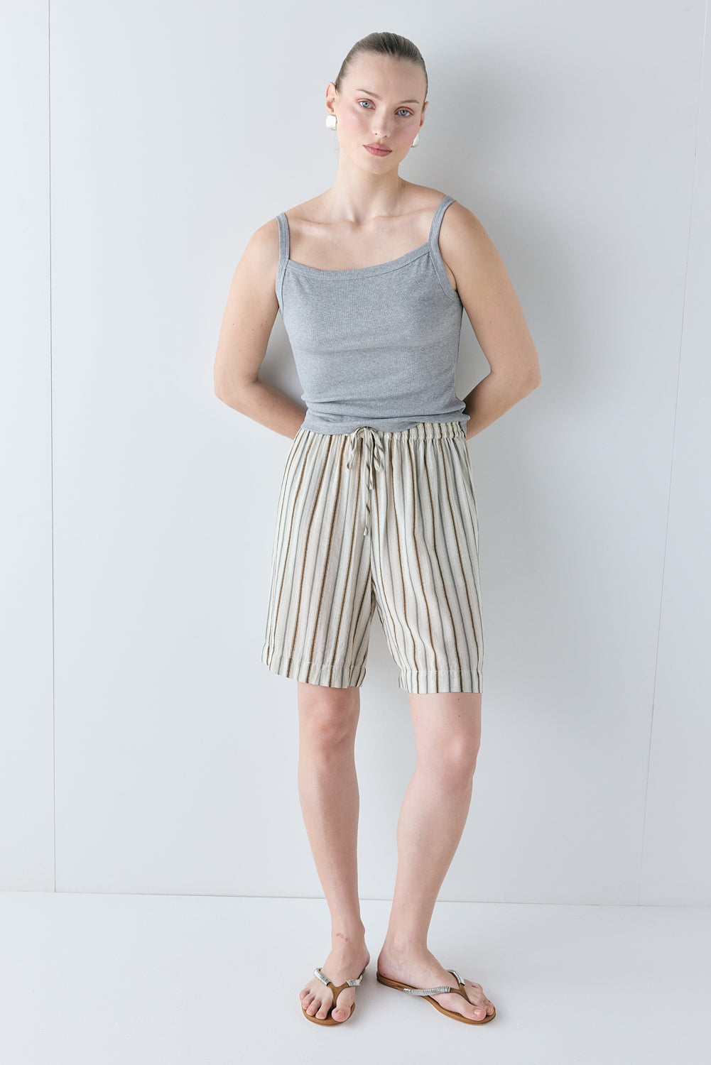 Astra Shorts Brown Stripe 