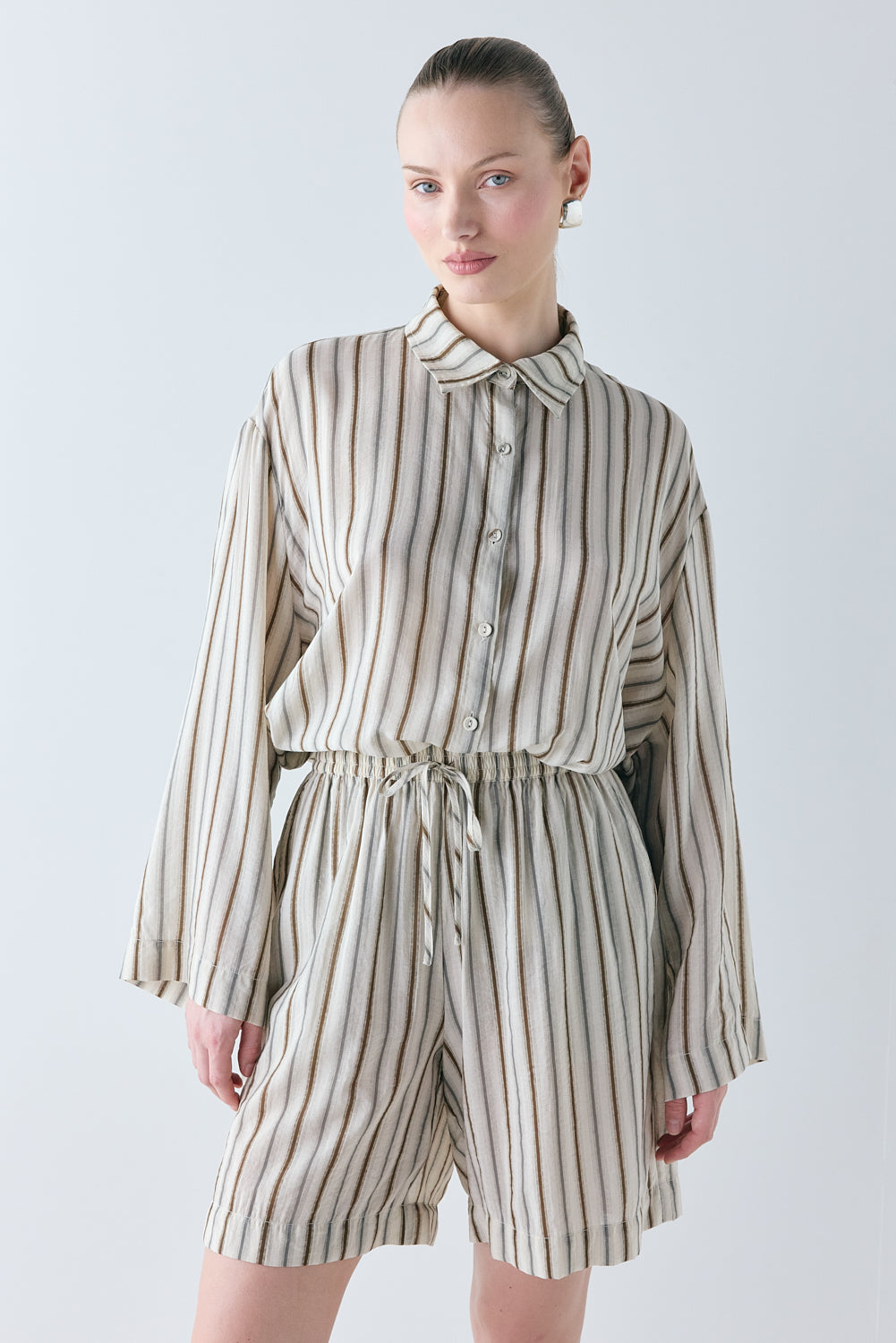 Astra Shorts Brown Stripe 