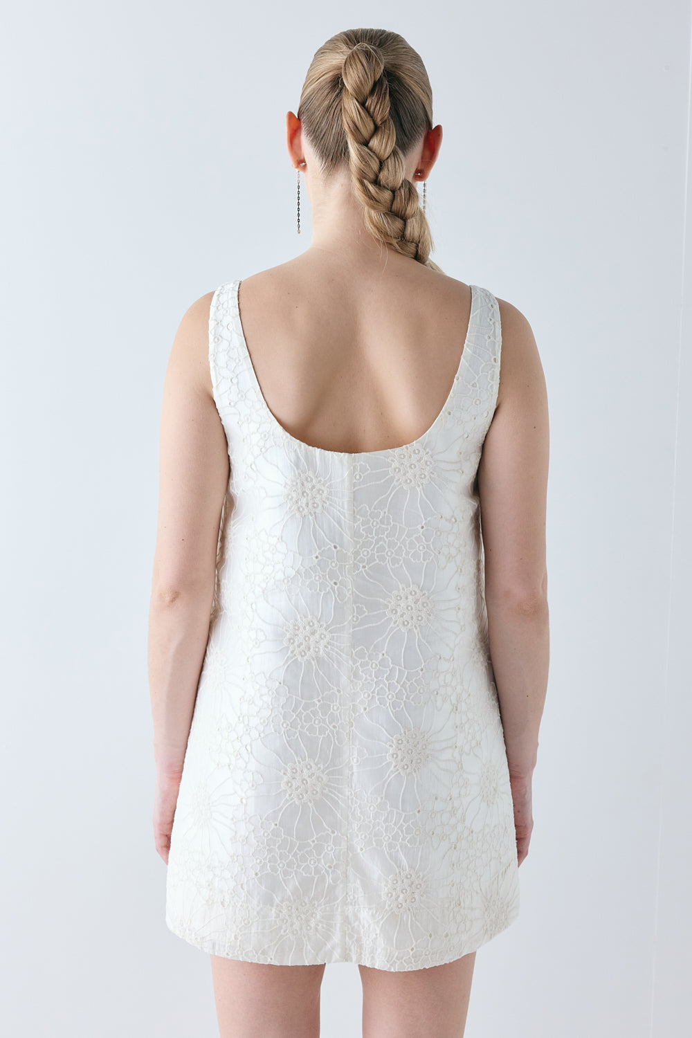 Elsa Anglaise Mini Dress Cream