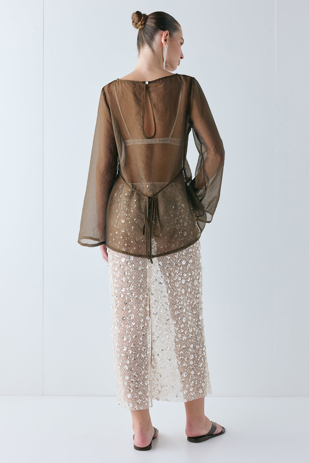 Leni Sheer Top Chocolate 