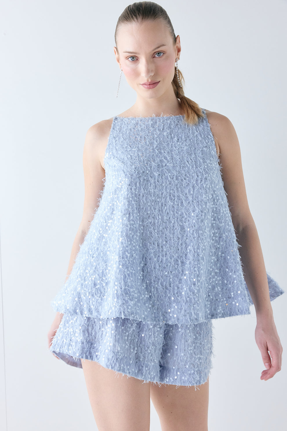Sylvia Sequin Top Sky - size:Mira:AU 8 / US 4