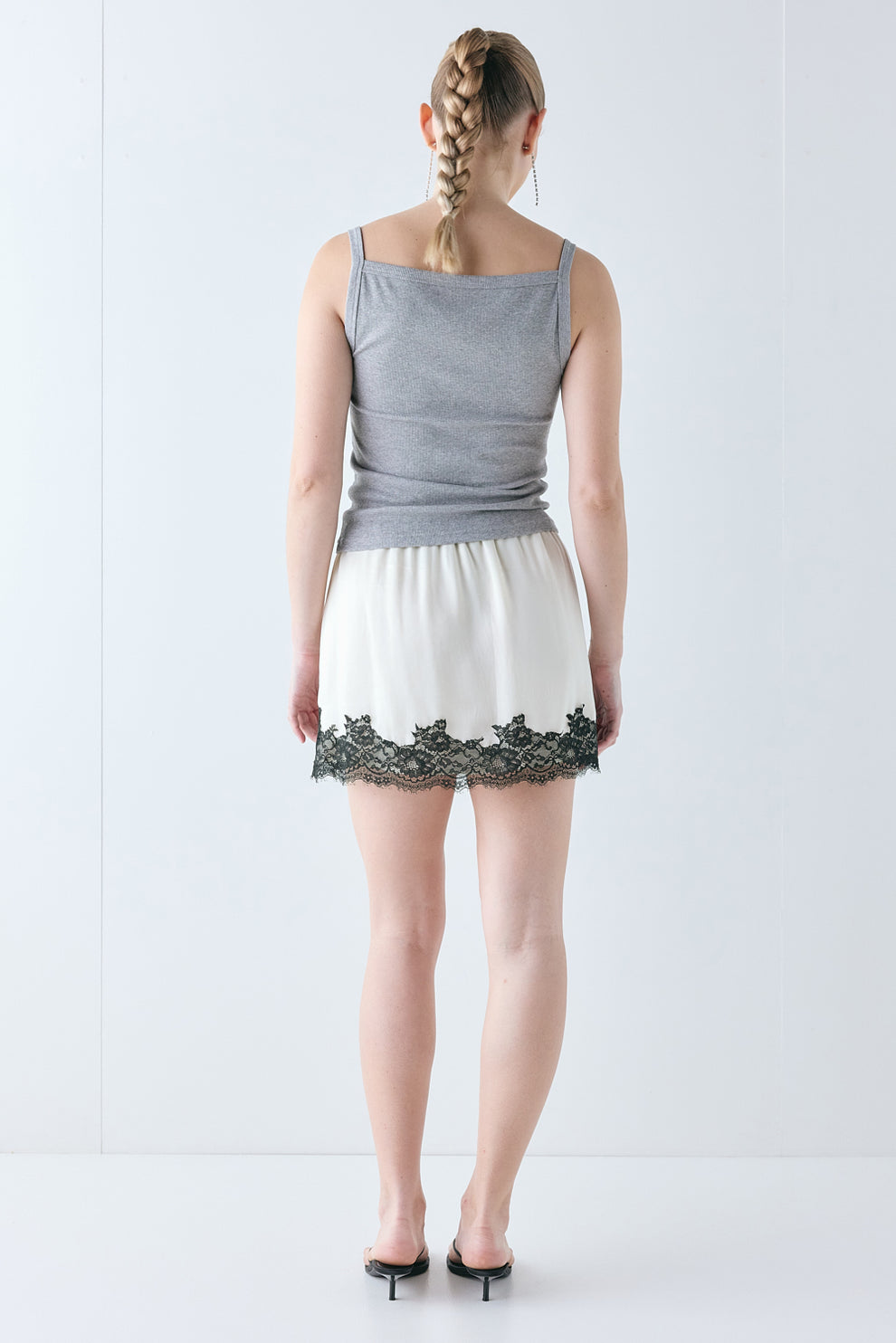 Charlotte Lace Mini Skirt Cream