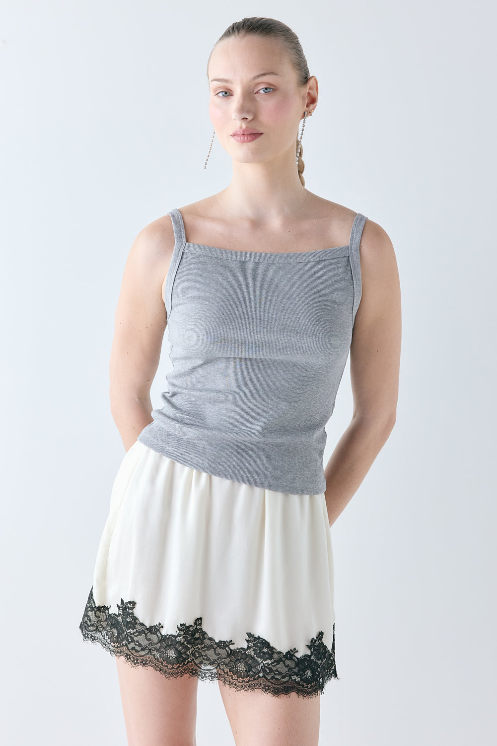 Charlotte Lace Mini Skirt Cream - size:Mira:AU 8 / US 4