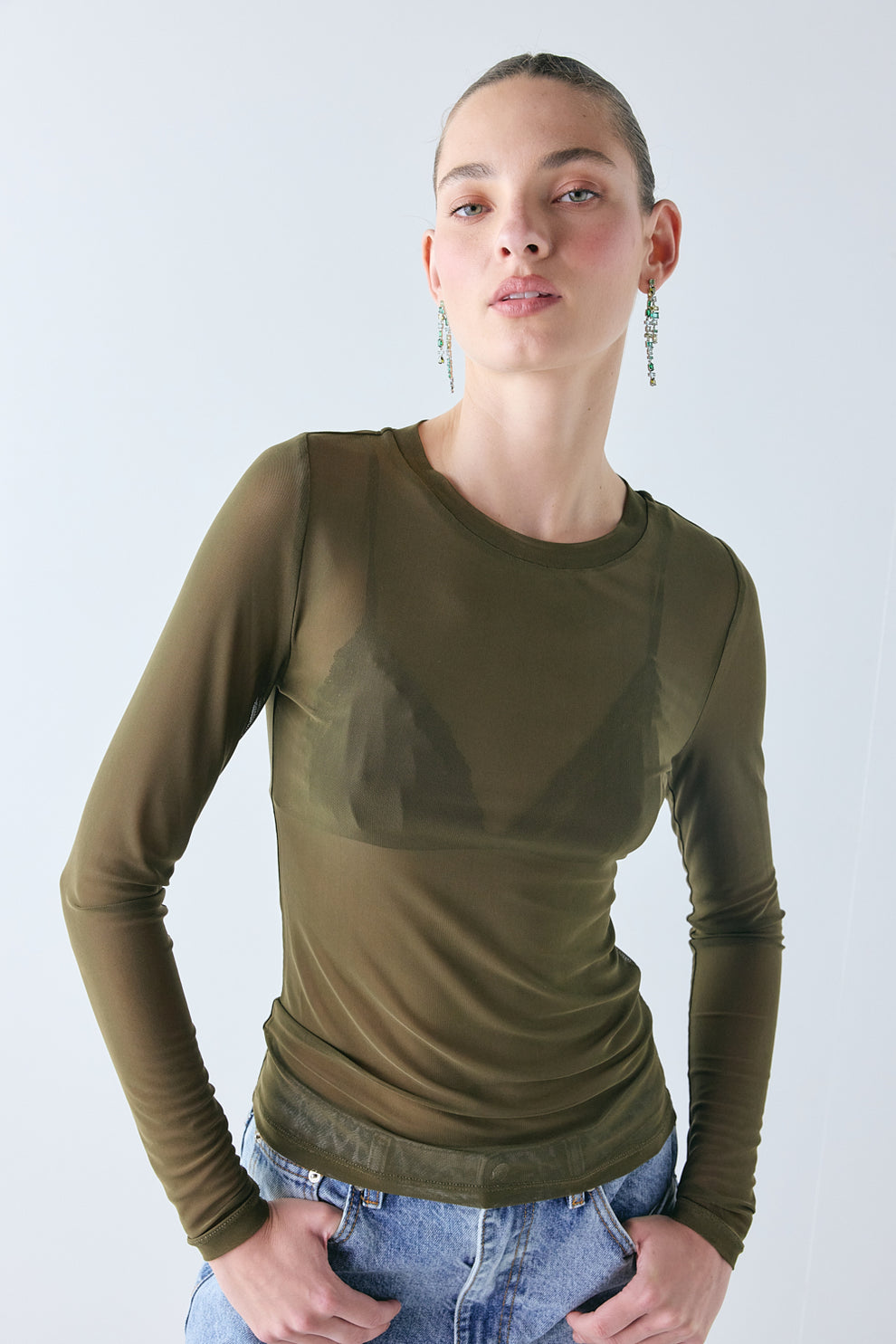 Shiloh Mesh Top Olive