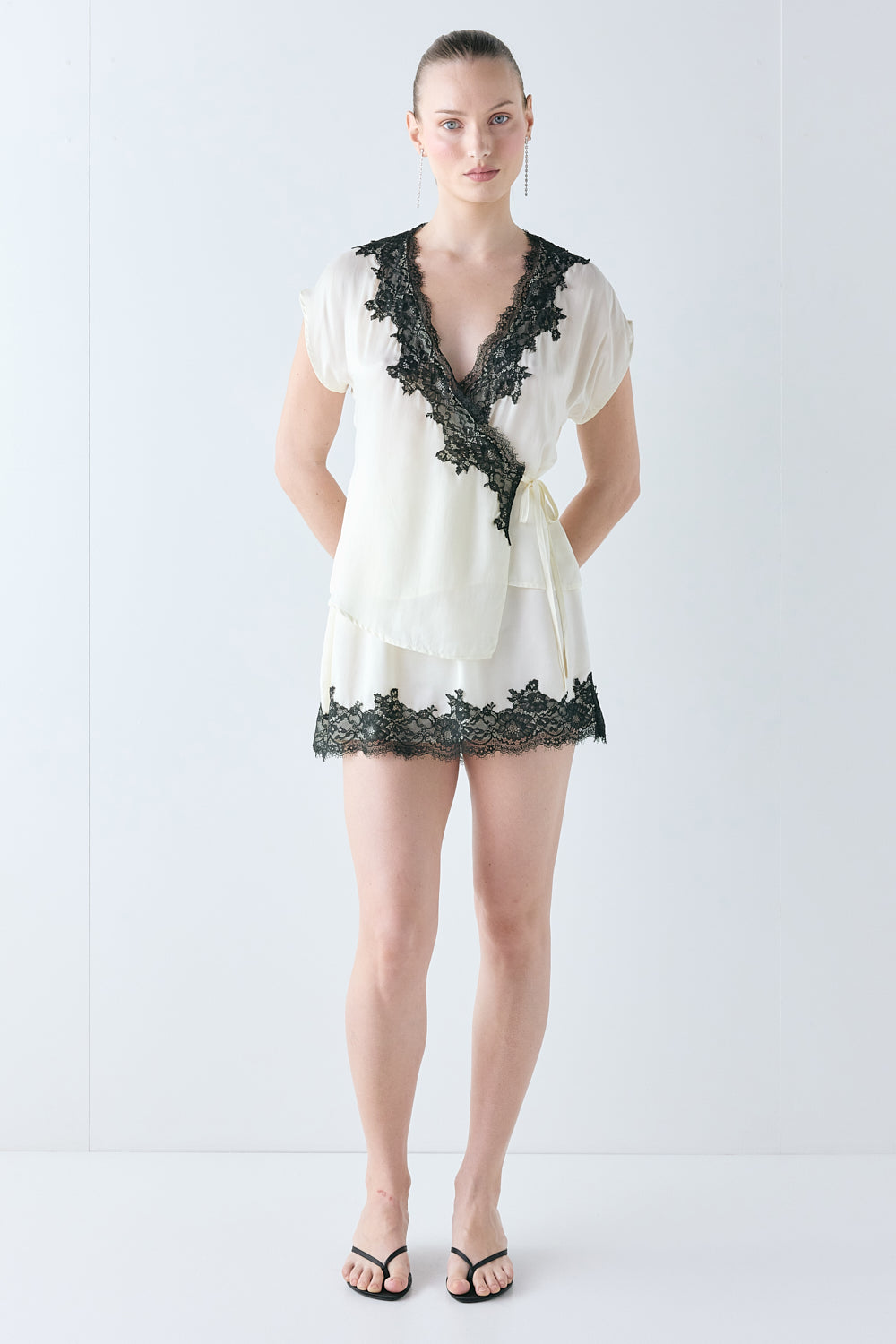 Charlotte Lace Mini Skirt Cream