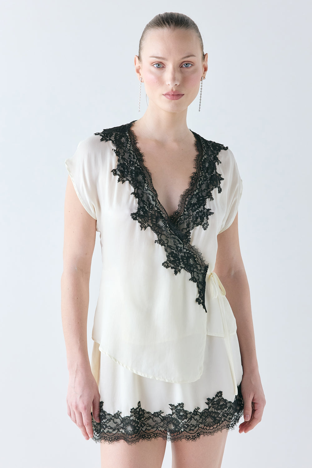 Charlotte Lace Mini Skirt Cream