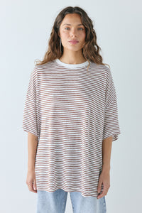 Willow Tee Brown Stripe