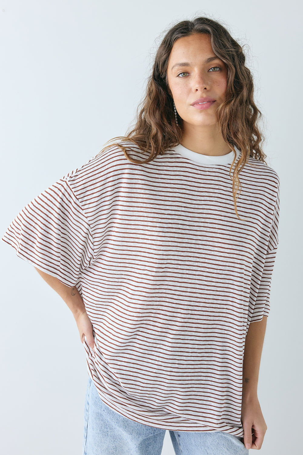 Willow Tee Brown Stripe 