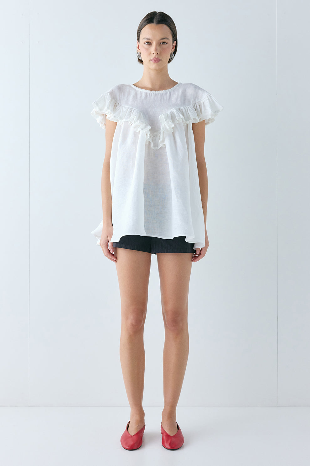 Viola Linen Tunic White