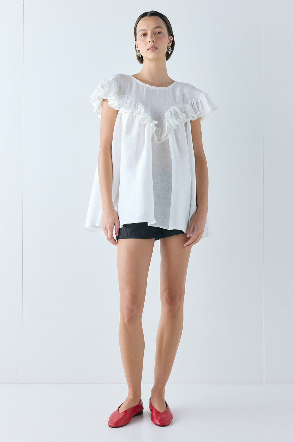 Viola Linen Tunic White