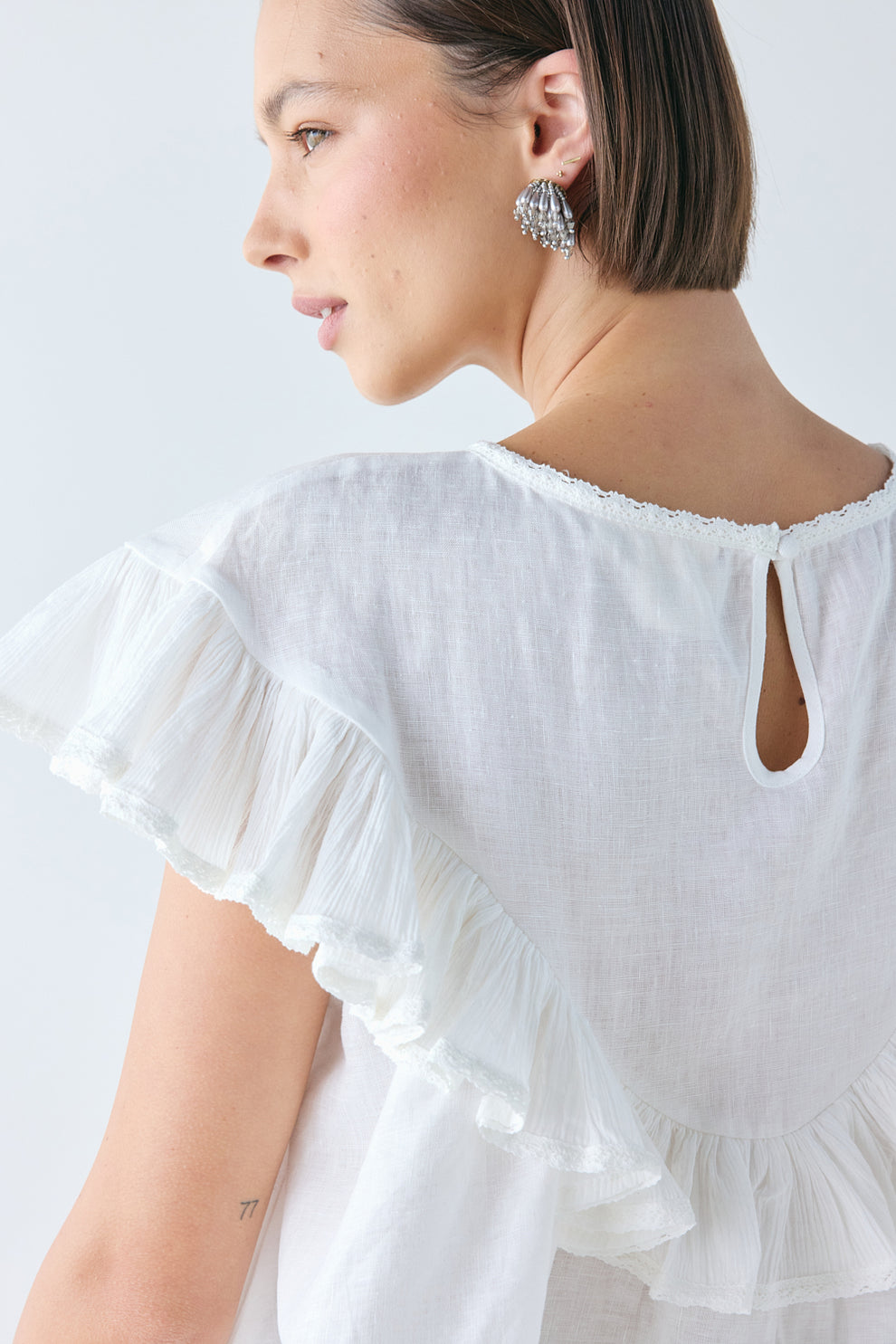 Viola Linen Tunic White