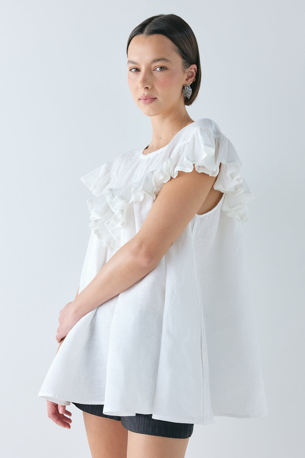 Viola Linen Tunic White