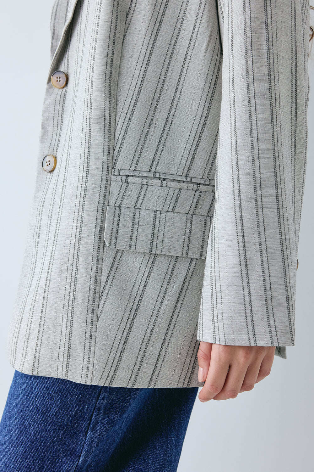 Bennett Blazer Grey Stripe