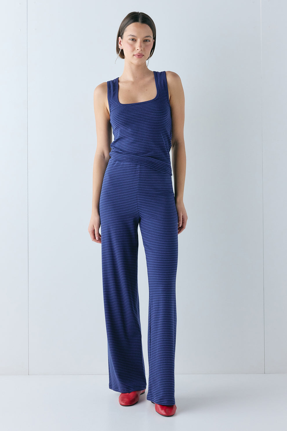 Macy Pants Navy Stripe