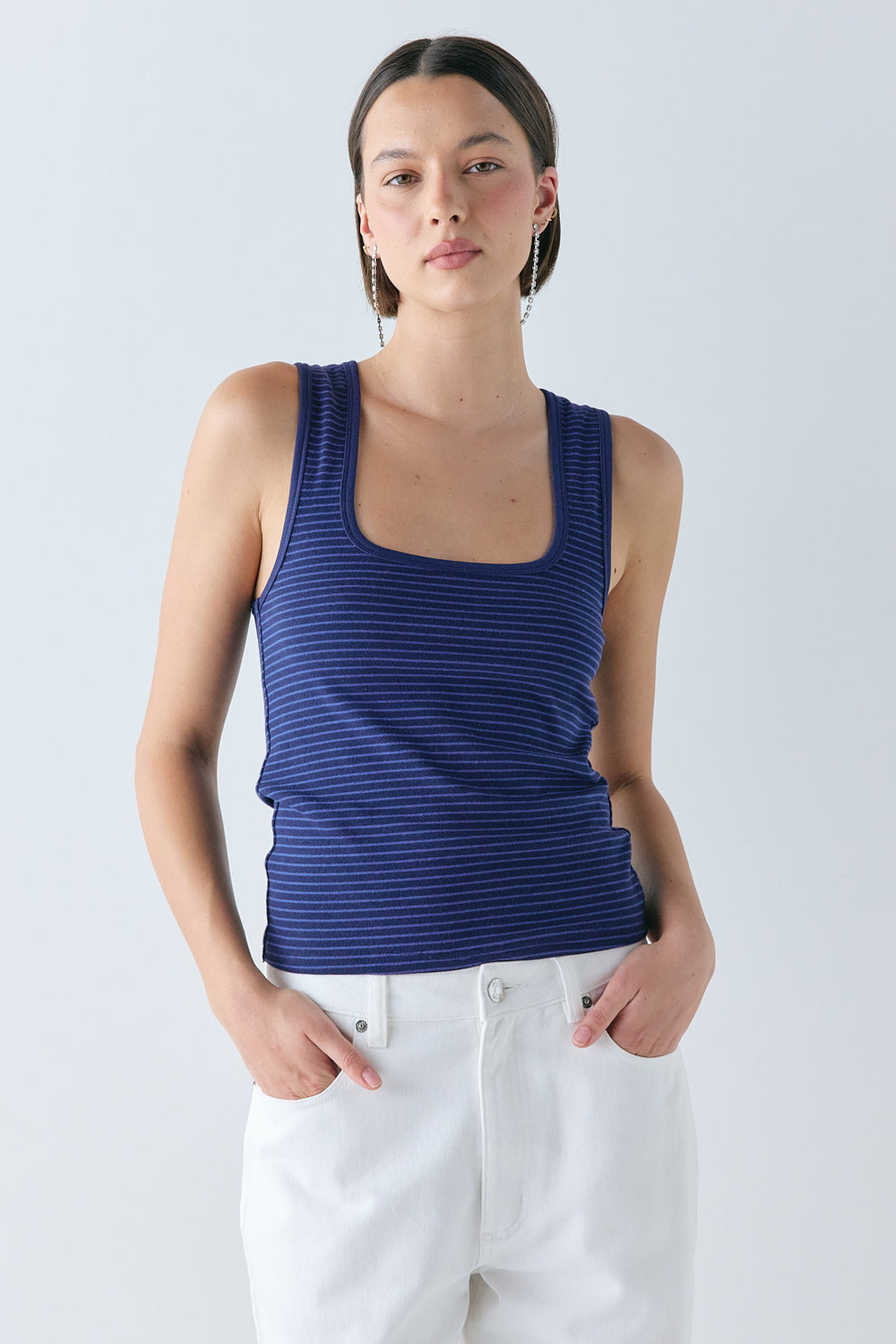 Freddie Tank Navy Stripe - size:Alida:AU 6 / US 2