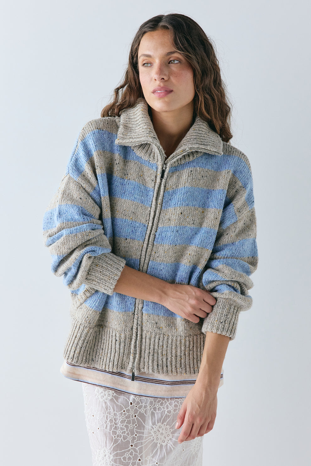 Saige Knit Jumper Blue Stripe