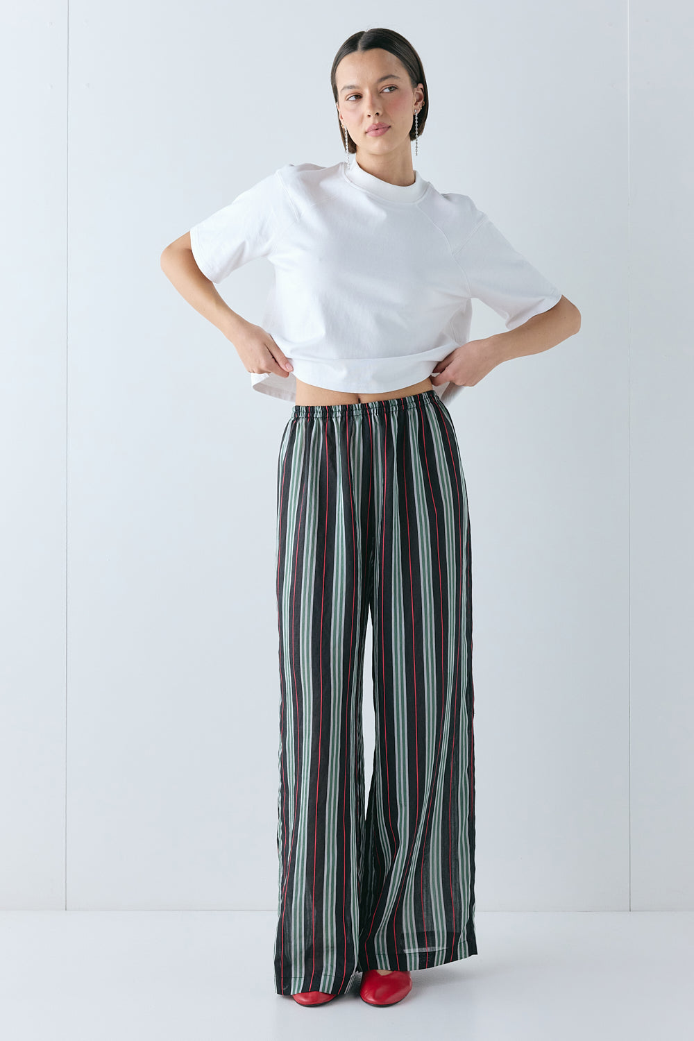 August Pants Green Stripe - size:Alida:AU 6 / US 2