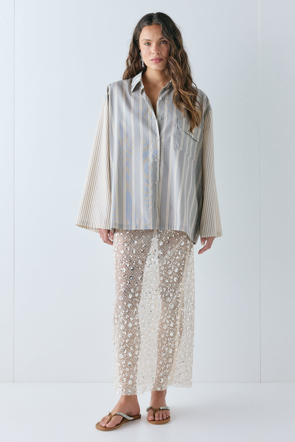 Vale Shirt Grey Stripe