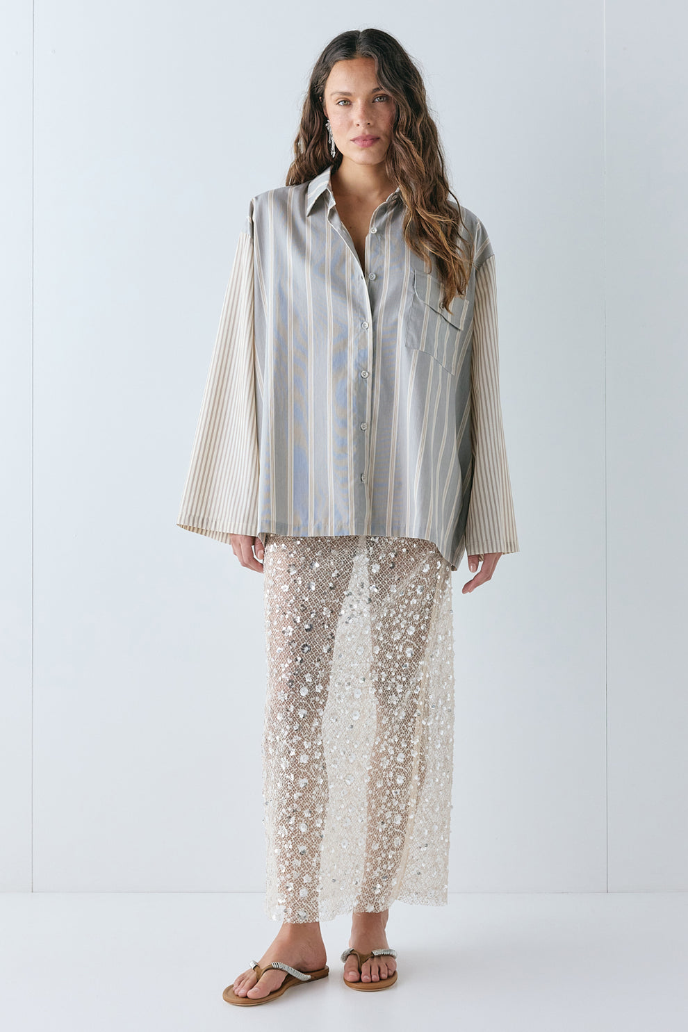 Vale Shirt Grey Stripe